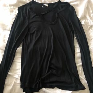 Black Criss Cross Top